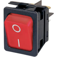 Arcolectric (Bulgin Ltd.) Switch, rocker; DPST; 125V RED