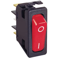 Arcolectric (Bulgin Ltd.) Switch, rocker;, SPST; Lit Red 125V