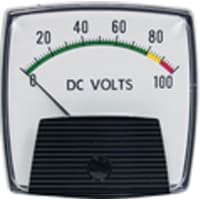 Yokogawa Corporation of America DC Voltmeter, Zero-Left, New Big Look, 2.5 in, Taut Band Suspension, 300 Volts