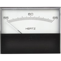 Yokogawa Corporation of America Frequency Meter, Self-Cont., Pivot&Jewel, Srfc Mnt, Stylist, 3.5in, 120V, 55-65Hz Scale