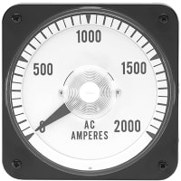 Yokogawa Corporation of America AC Ammeter, AB-40 Metal Case, Transformer Rtd, 40/70Hz, 5A Rating, 0-150A Scale