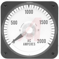 Yokogawa Corporation of America AC Ammeter, AB-40 Metal Case, Transformer Rtd, 40/70Hz, 5A Rating, 0-600A Scale