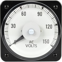 Yokogawa Corporation of America AC Voltmeter, AB-40 Metal Case, Self-Contained, 50/60Hz, 150V Rtg, 0-150V Scale