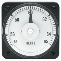 Yokogawa Corporation of America Frequency Meter, AB-40, 120V, 55-65Hz Scale, +/-0.15Hz Accuracy, 60Hz Cntr Freq.