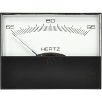 Yokogawa Corporation of America Frequency Meter, Self-Contain, Taut Band, Srfc Mnt, Stylist, 2.5in, 120V, 55-65Hz Scale