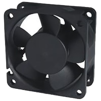 YS TECH USA Fan, 12V, 6025mm, 50cfm, 27.56mm, H20 900ma 2 Wire, Ball Bearing, 6025 IP67 Series