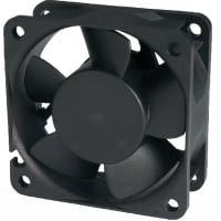 YS TECH USA Axial Standard Fan, 12VDC, 60x60x25mm, 29.3 CFM, 2-Ball Bearing, Alarm High IC