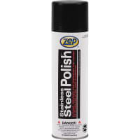 Zep Stainless Steel Polish, Aerosol, 16 oz, Designed Chrome and Aluminum, Flammable