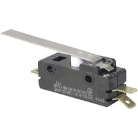 ZF Electronics Switch, Snap Action, SPDT, Straight Lever Actuator, 15A, 125/250VAC, 2A, 48VDC, QC