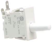 ZF Electronics Switch, Pushbutton, SPDT, N.O/N.C, ON-MOM, Round Pin Actuator, 0.1A, 125VAC, QC