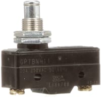 ZF Electronics Switch, Snap Action, SPDT, IP40, Button Actuator, Silver Alloy Contact, 20A, Screw Term