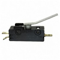 ZF Electronics Switch, Snap Action, SPDT, (On), Straight Lever Actuator, 25A, 125VAC, 2A, 48VDC, QC