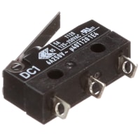 ZF Electronics Switch, Snap Action, SPDT, NO/NC, IP67, Lever Actuator, Silver Alloy, 6A, 250VAC, Solder