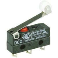 ZF Electronics Switch, Snap Action, SPDT, NO/NC, IP67, Roller Actuator, Silver Alloy, 10.1A, 250VAC, Sdr