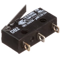 ZF Electronics Switch, Snap Action, SPDT, NO/NC, Lever Actr, Gold/Silver Alloy, 10.1A, 250VAC, Solder