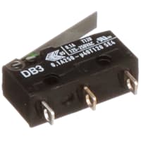 ZF Electronics Switch, Snap Action, SPDT, NO/NC, Lever Actuator, Gold/Silver Alloy, 100mA, 30VDC, Sldr