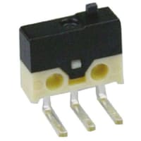 ZF Electronics Switch, Snap Action, SPDT, NO/NC, Button Actr, Gold Plated Brass, 500mA, 30VDC, LA PCB