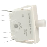 ZF Electronics Switch, Pushbutton, DPDT, NO/NC, Short Button Actuator, .1A, 125V, Panel Mount, QC