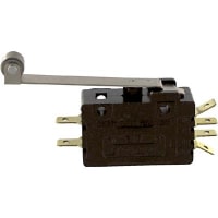 ZF Electronics Switch, Snap Action, DPDT, Roller Actuator, 15A at 125/250VAC, 2A, 48VDC, QC