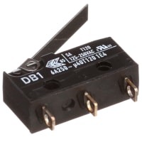 ZF Electronics Switch, Snap Action, SPDT, IP50, Lever Actuator, Copper/Zinc Alloy, 5A, 250VAC, Solder