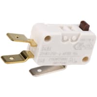 ZF Electronics Switch, Snap Action, SPDT, NO/NC, Button Actuator, Silver Alloy, 21A, 250VAC, Tab Term