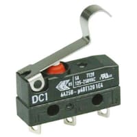 ZF Electronics Switch, Snap Action, SPDT, NO/NC, IP67, Sim Roller Actr, Silver Alloy, 6A, 250VAC, Solder