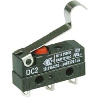 ZF Electronics Switch, Snap Action, SPDT, NO/NC, IP67, Sim Roller Actr, Silver Alloy, 10.1A, 250VAC, Sdr