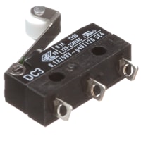 ZF Electronics SPDT IP67 short roller m/switch, 100mA/RS PART NUMBER 150-704