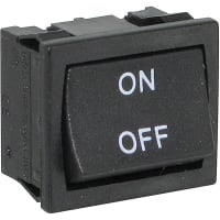 ZF Electronics Switch, DPDT, 12 A, 125/250 VAC, Silver Alloy, On-Off, 0.030 Ohms (Max.)