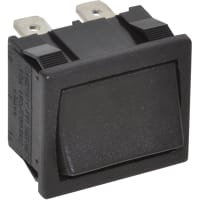 ZF Electronics Switch, DPDT, 12 A, 125/250 VAC, Silver Alloy, On-On, 0.030 Ohms (Max.), -20 C