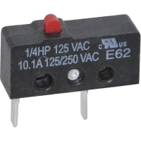 ZF Electronics Switch, Snap Action, Sub-Miniature, 10.1 Amps, SPST, Normally Open, QC Terminals