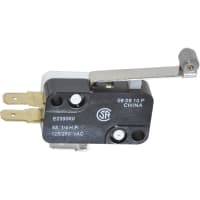 ZF Electronics Switch, Snap; Miniature; Roller Lever; Standard Force; 5A; 125/250VAC; QC Term.