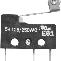 ZF Electronics Switch, Auxiliary Cold-Rolled Steel, 5 A, 125/250 VAC, SPDT, 30 g, 0.781 in.