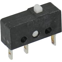 ZF Electronics Switch, Snap Action, 90 g, 5 A, 125/250 VAC, Thermoplastic, SPDT, -40 to +85 C