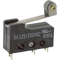 ZF Electronics Switch, Auxiliary Cold-Rolled Steel, 5 A, 125/250 VAC, SPDT, 0.781 in., UL94HB