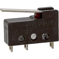 ZF Electronics Switch, Subminiature, 10H, 10.1 A, 125/250 VAC, SPDT, 0.781 in., Thermoplastic