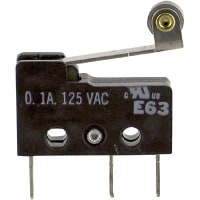 ZF Electronics Switch, Auxiliary Cold-Rolled Steel, 0.1 A, 125 VAC, SPDT, 30 g, 0.781 in.