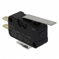 ZF Electronics Switch, Snap Action, SPDT, ON-MOM, IP50, Lever Actuator, Silver Contacts, 3A, 250VAC, QC