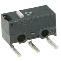 ZF Electronics Switch, Snap Action, SPDT, NO/NC, Button Actr, Gold Plated Contact, 50mA, 30VDC, LA PCB