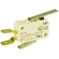 ZF Electronics SPDT-NO/NC Short Lever Microswitch, 100 mA @ 250 V ac