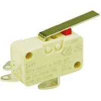 ZF Electronics V3 microswitch, DT, lever, 10A, 250Vac