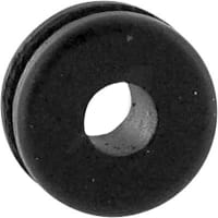 Abbatron / HH Smith Grommet, Round, 1/4 in., Black Buna-S Synthetic Rubber/Black Polyvinyl Chloride