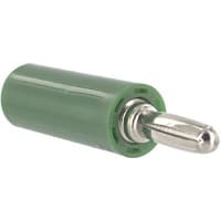 Abbatron / HH Smith Conn Test Banana Plug Stud/Well Term Green Insulated Brass Cont Mtl Nickel 15A