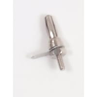 Abbatron / HH Smith Banana Plug Uninsulated Short Thread6-32 Length 3/8in 15 A Brass/Nickel