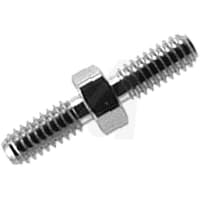 Abbatron / HH Smith 1/4" Hex Male Spacer, Male/Male Adapter, Nickel Plated Brass, 8-32 Thread, Len 3/8"