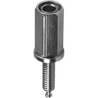 Abbatron / HH Smith Connector, Metal Binding Post, Nickel Plated Brass, Polycarbonate, #8-32