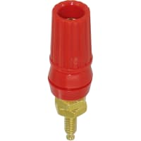 Abbatron / HH Smith Binding Post, Insulated Binding Post, Gold, Molded Polycarbonate, Red, 