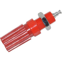 Abbatron / HH Smith Binding Post Insulated Molded Polycarbonate 8-32 Threaded Brass/Tin Red