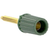 Abbatron / HH Smith Binding Post, Insulated Binding Post, Gold, Molded Polycarbonate, Green, 