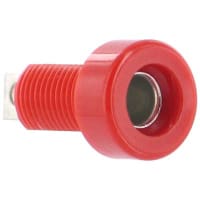 Abbatron / HH Smith Conn, Test, Banana, Jack, Sz Standard, Pnl Mnt, Solder/Thru-Hole Term, Red, Insulated